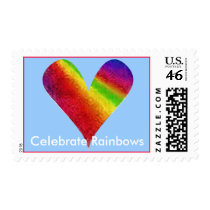 Celebrate Rainbows postage by jffmiller Celebrate Rainbows postage