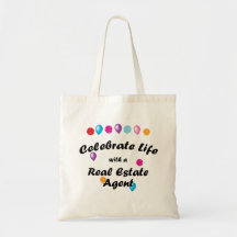 Celebrate Real Estate Agent Canvas Bag