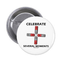 Celebrate Several Moments (Quadrupole Moment) Pinback Buttons