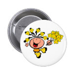 Celebrate Spring cartoon Button