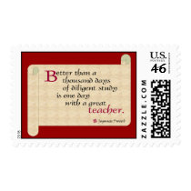 Celebrate teachers postage stamp