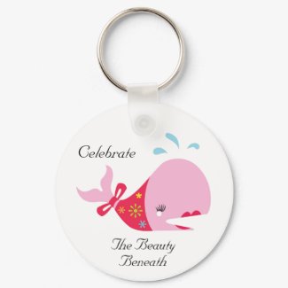 Celebrate The Beauty Beneath_Pinkie The Whale keychain
