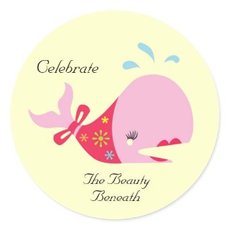 Celebrate The Beauty Beneath_Pinkie The Whale sticker