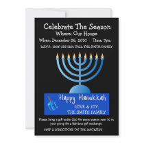 Celebrate The Season - Hanukkah Party Personalized Invite