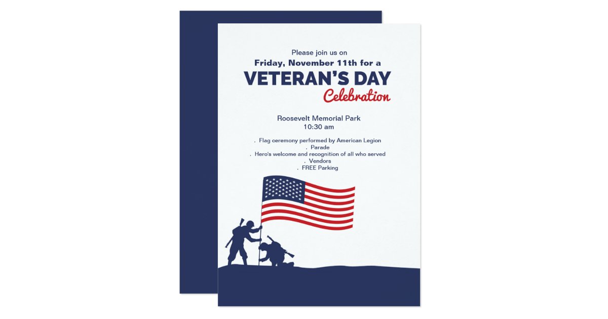 Celebrate Veteran's Day Invitation | Zazzle