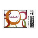 Celebrate Vintage Style Postage Stamp by jumpsoverthemoon Celebrate Vintage Style Postage Stamp