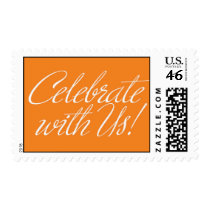 Celebrate With Us! - Orange Theme Postage