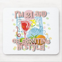 Celebrating 21 in Style Mouse Mats