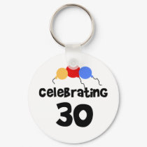 Celebrating 30 keychains by birthdayTshirts Celebrating 30 keychains