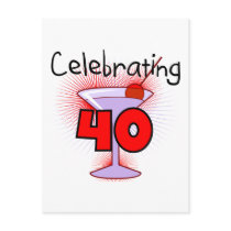 Celebrating 40 Tshirts and Gifts Post Card