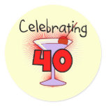 Celebrating 40 Tshirts and Gifts Stickers