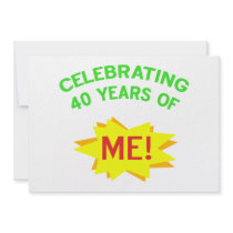 Celebrating 40th Birthday Gifts Custom Invites