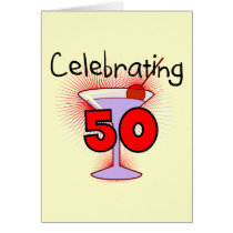 Celebrating 50 Tshirts and Gifts Greeting Cards
