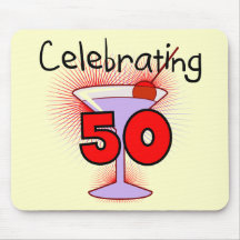 Celebrating 50 Tshirts and Gifts Mouse Pads