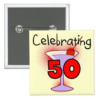 Celebrating 50 Tshirts and Gifts Pins