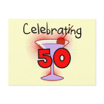 Celebrating 50 Tshirts and Gifts Postcard