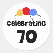 Celebrating 70 sticker