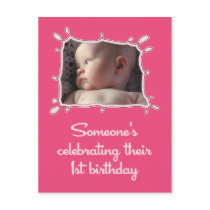 Celebrating a First Birthday Invite postcards