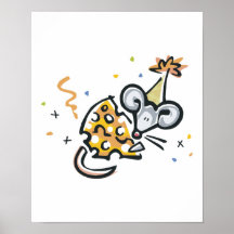celebrating birthday mouse poster