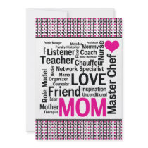 Celebrating Mom! Mother's Day or Mom's Birthday Custom Invitation
