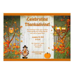 Celebrating Thanksgiving invitation