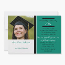 Celebrating The Graduate Party Invitation (Green) invitations