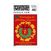 Celebrating the Holidays Together Postage Stamp