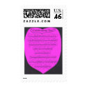 Celebrating You poem with hearts postage
