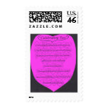 Celebrating You poem with hearts postage