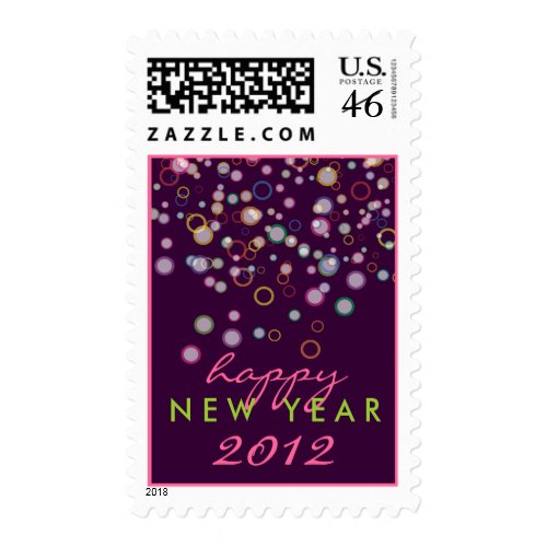 Celebration Bubbles Happy New Year Postage stamp