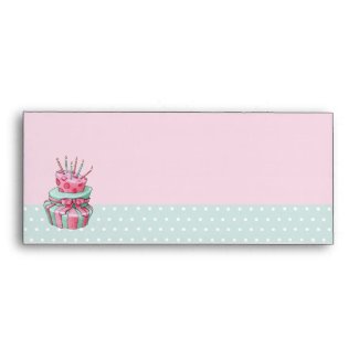 Celebration Cake Letterhead matching Envelope envelope