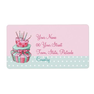 Celebration Cake Shipping Label label
