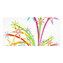 Celebration fireworks custom photo card