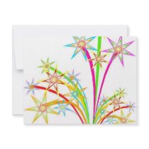 Celebration fireworks personalized invites