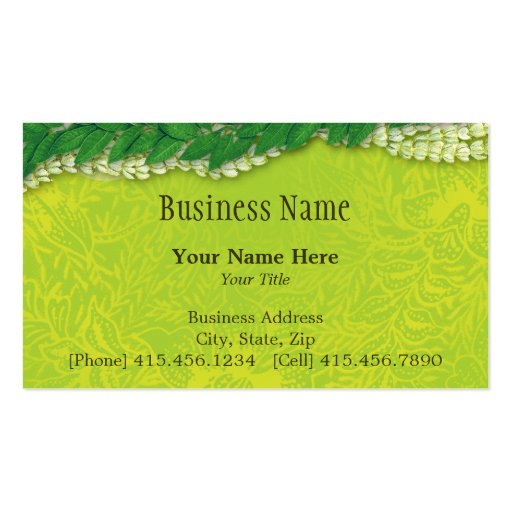 celebration lei business card templates (front side)