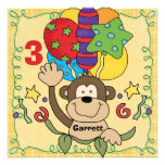Celebration Monkey Custom Birthday Invitation