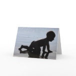 Celebration Of A Holy Baptism With Baby Crawling Card