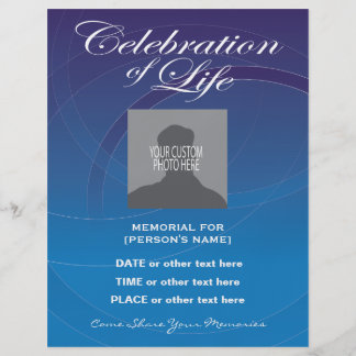 Celebration Of Life Flyers Programs Zazzle