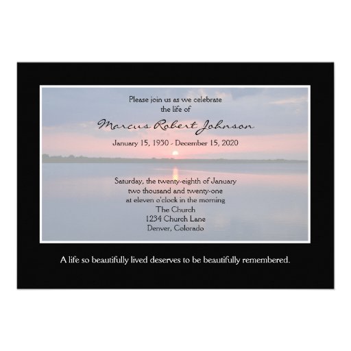 Celebration of Life Invitation