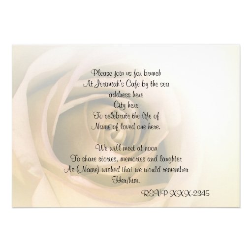 Celebration of life Invitation