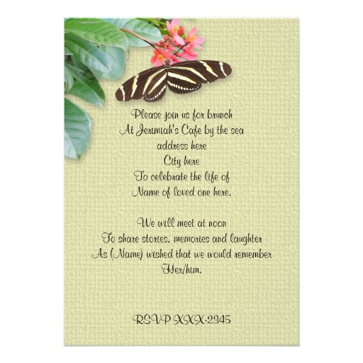 Celebration of life Invitation