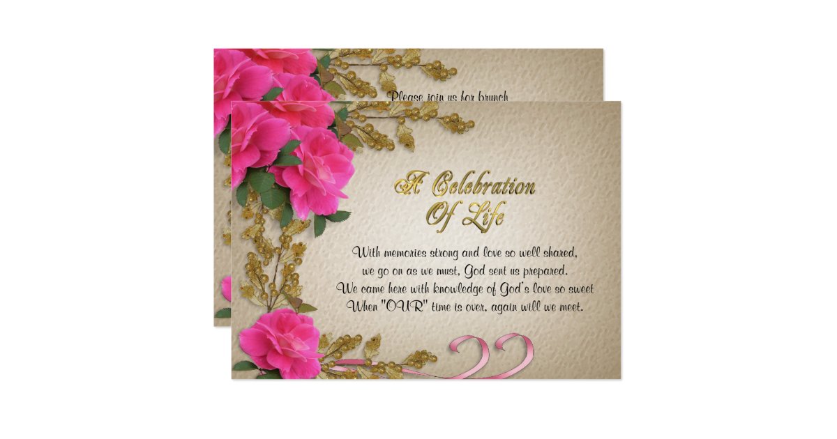 Celebration of life Invitation Zazzle