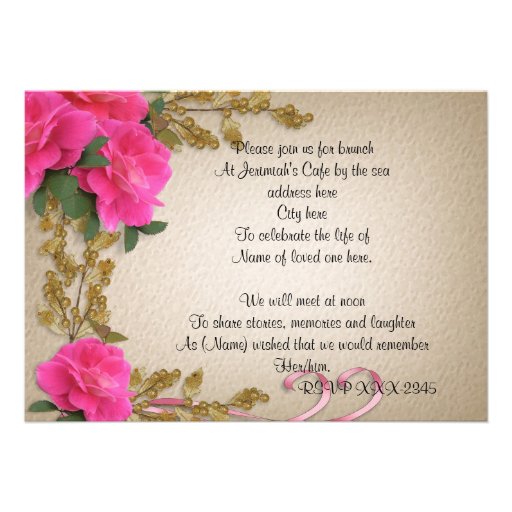 Celebration of life Invitation