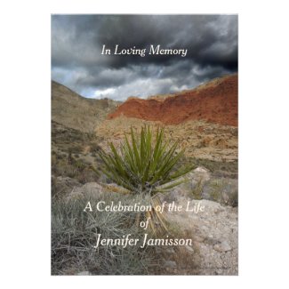 Celebration of Life Invitation, Mountain Storm