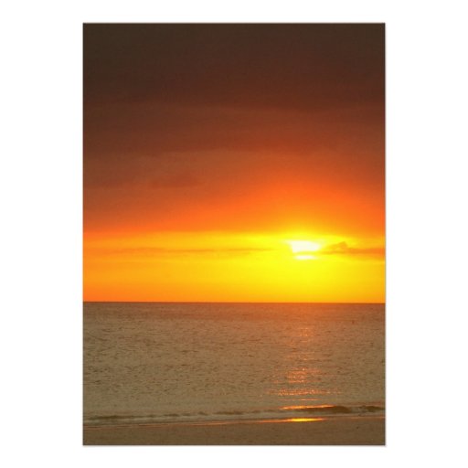 Celebration of life Invitation sunset