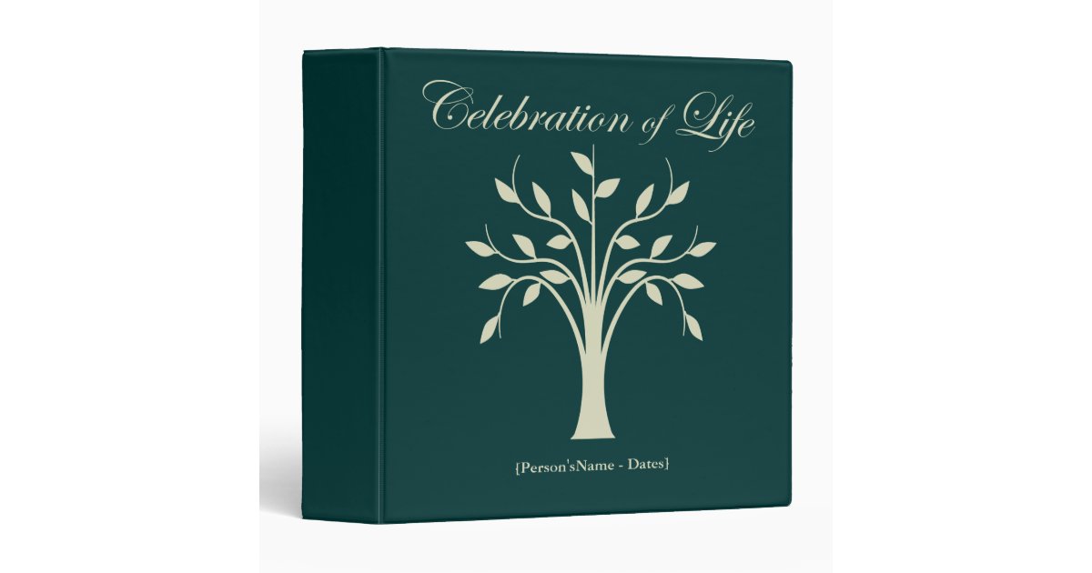Celebration of Life Memorial Guest Book Binders Zazzle
