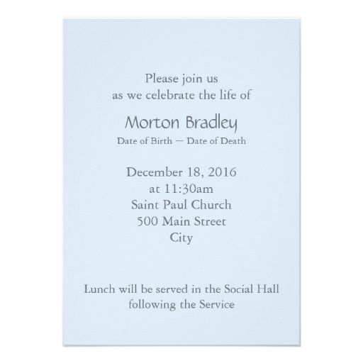 Celebration of Life Sea and Boat - Invitations