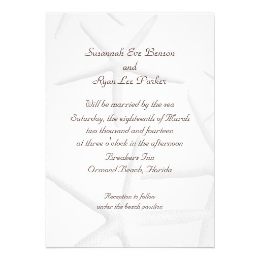 Celebration of Love, Starfish Wedding Invitations
