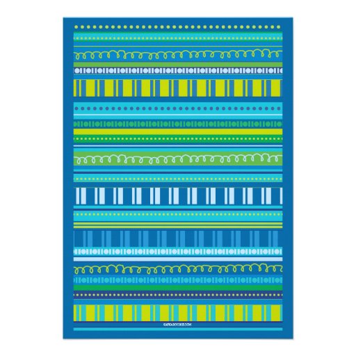 Celebration Stripes Number 2 Second Birthday Party Invites