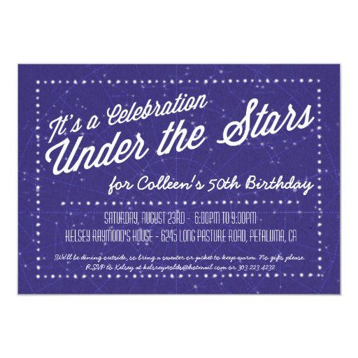 Celebration Under the Stars Invitation | Zazzle